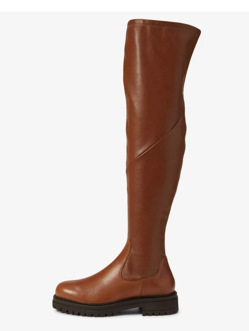 Charles David Erratic Faux Leather Over The Knee Cognac Colored Boots Size: 6